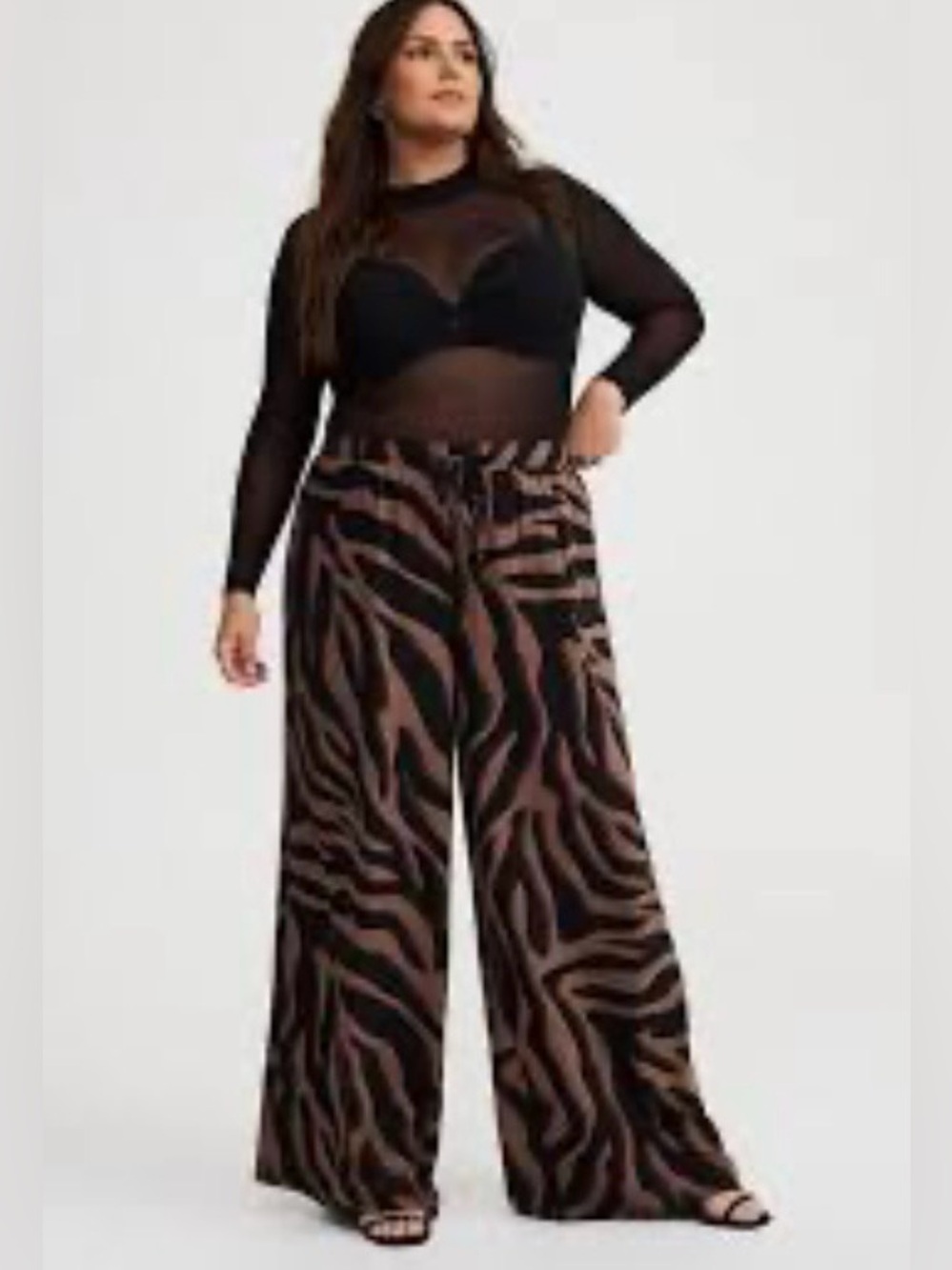 Torrid Wide Leg Challis Pull Up Pants - Animal Print - Size 0X - NWT!